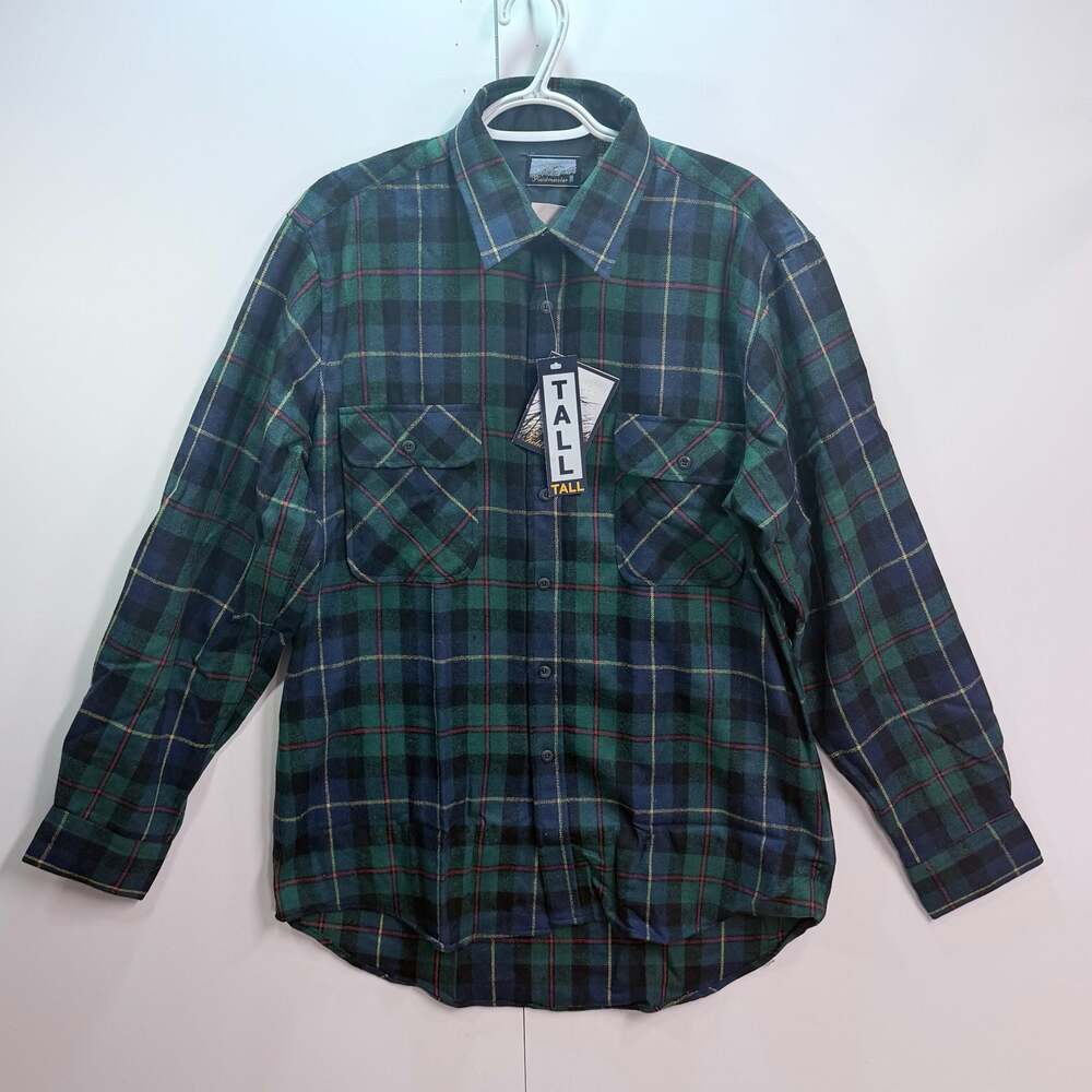 NWT Fieldmaster Vintage Mens Wool Blend Insulated Plaid Flannel Shirt Jacket